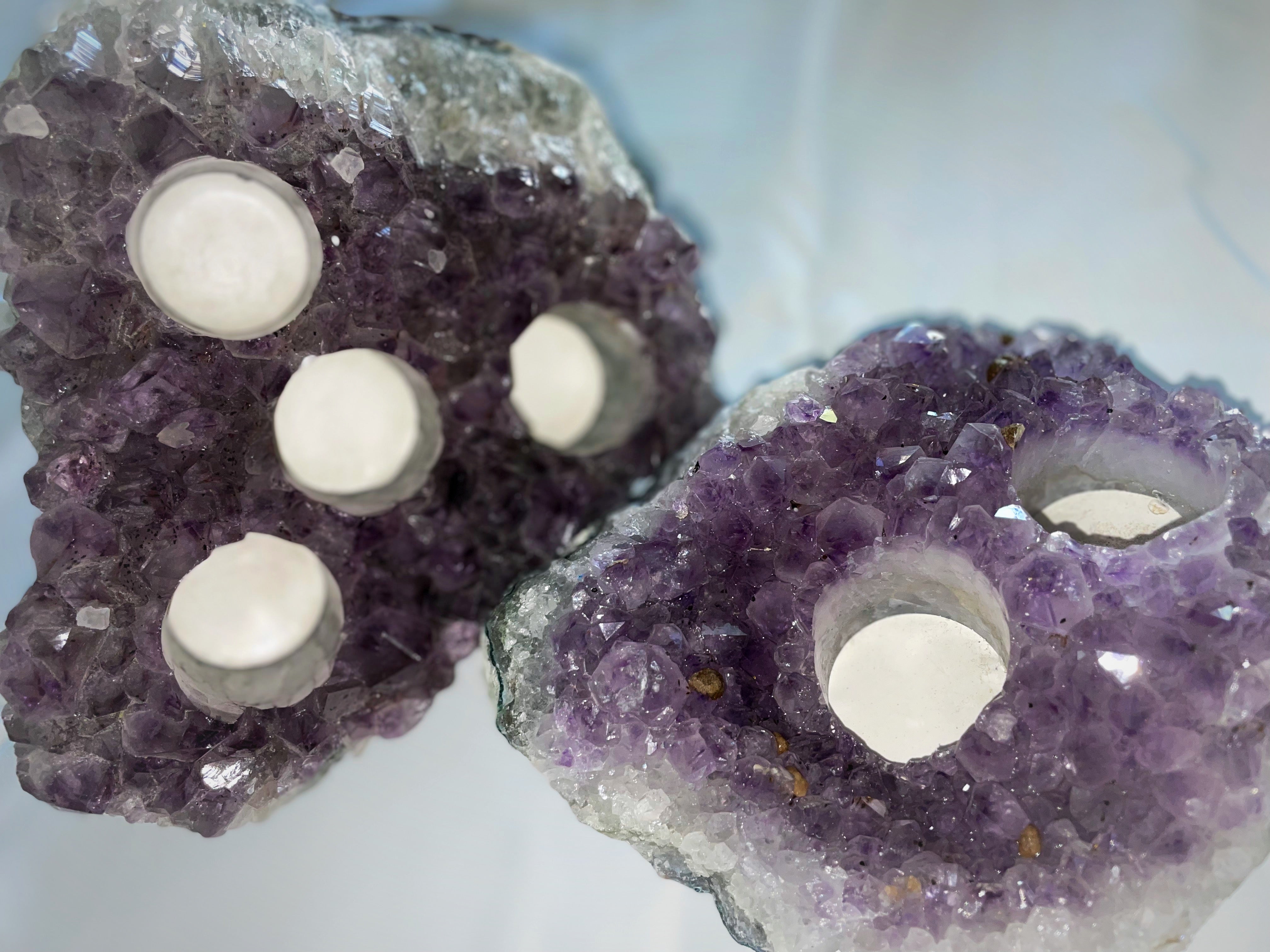 Amethyst Candle Holders